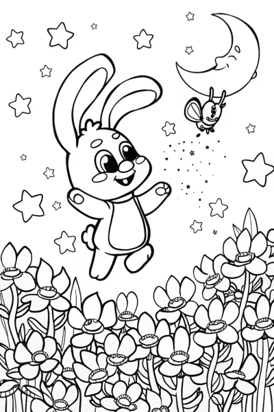Banban’s Garden Adventure Coloring Page