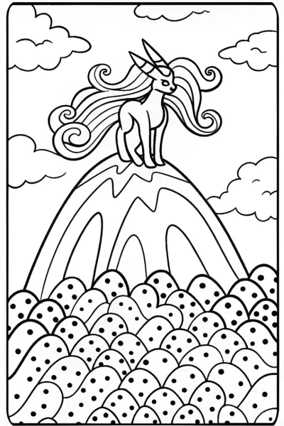 Suicune and Friends Coloring Page