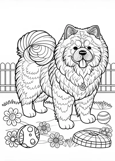 Chow Chow Charm: A Delightful Coloring Adventure