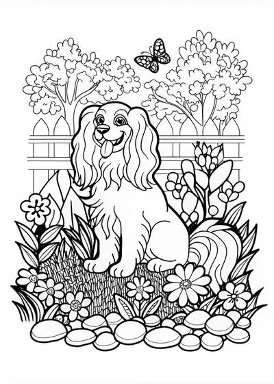 Cocker Spaniel Coloring Page