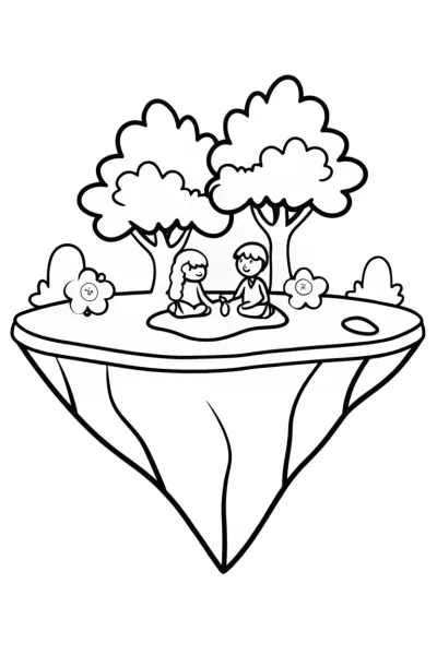 Barbie’s tea party on a floating island