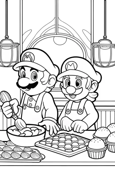 Mario and Luigi baking challenge