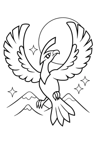 Celestial Gathering: Soaring with Ho-Oh