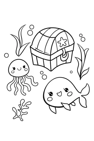 Shopkins Under the Sea Adventure Coloring Page