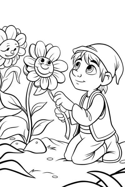 Bowser’s Garden Adventure Coloring Page