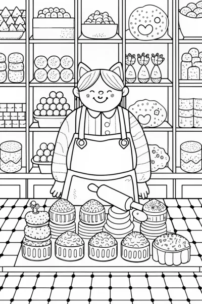 Minecraft Bakery Adventure Coloring Page