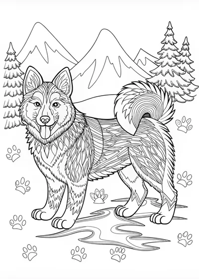 Detailed Alaskan Malamute