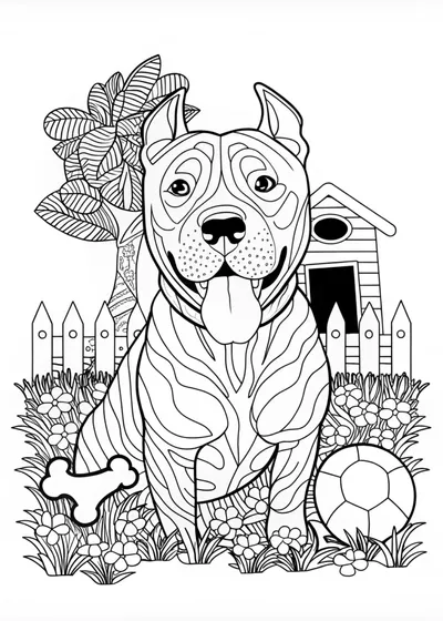 Loyal Canine Companion Coloring Page