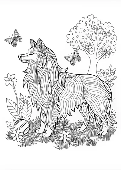 Heroic German Shepherd Coloring Page