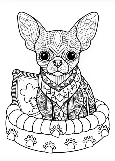 Charming Chihuahua Coloring Page