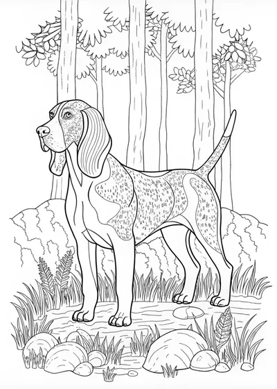 Coloring Page: Loyal Canine Friend