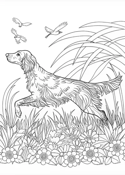 Golden Retriever Portrait Coloring Page