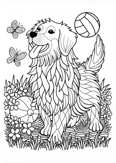Golden Retriever Coloring Fun