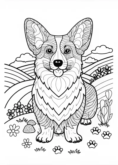 Corgi Tales: Adorable Corgi Coloring Fun