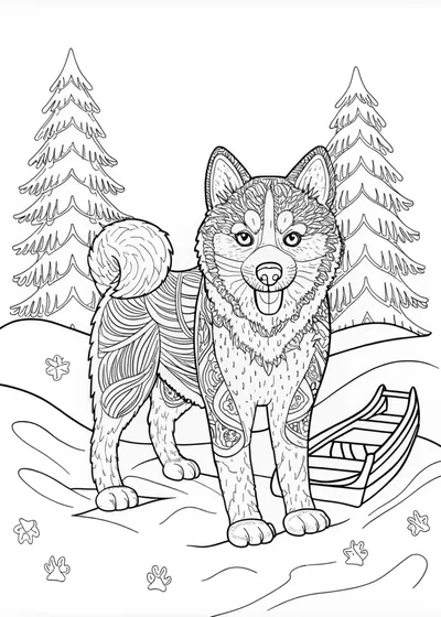 Detailed Siberian Husky