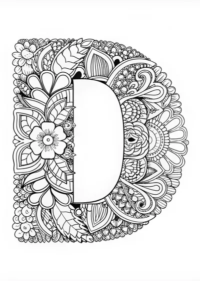 Doodle Delight with Letter D