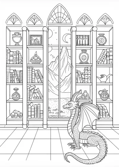 Dragon Guarding the Ancient Temple