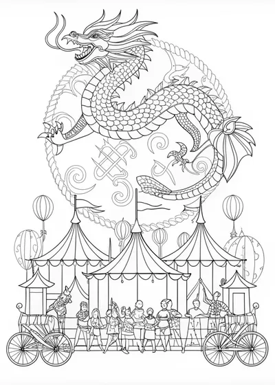 Fierce Dragon Coloring Page