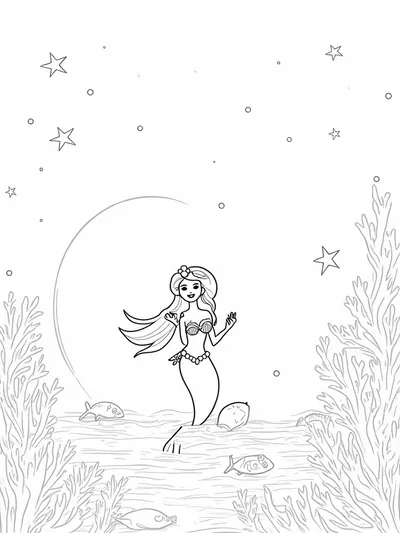 Little mermaid at the starfish festival