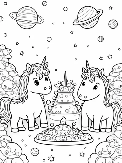 Unicorns in a candy factory