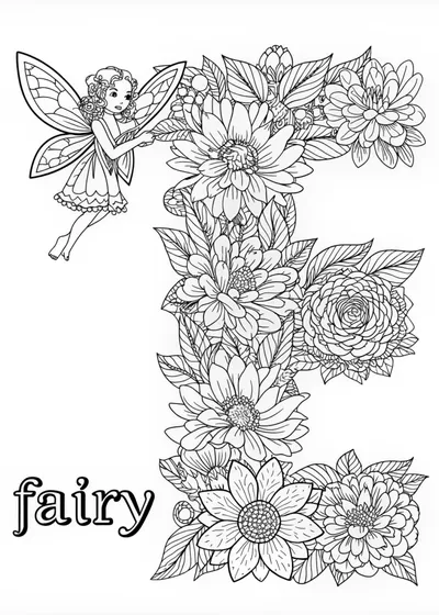 Flower Fairy Sits on a Bloom