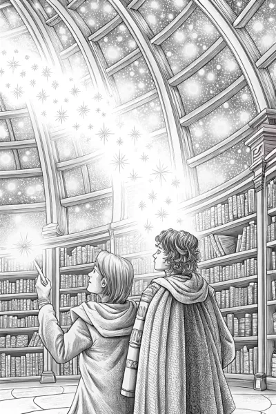 Avengers in a celestial library