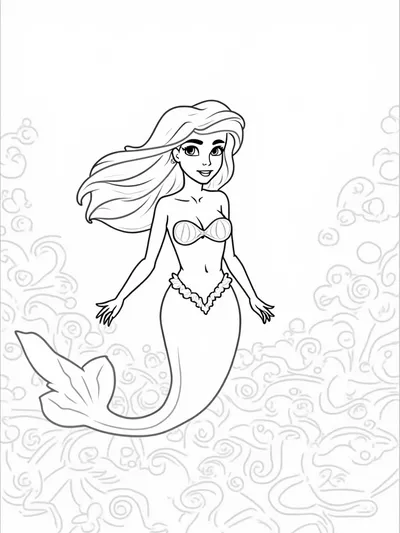 Mermaid navigating ocean currents