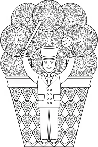 Ice cream cone concert conductor