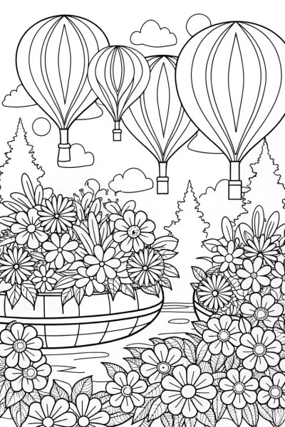 Floral festival in a floating garden