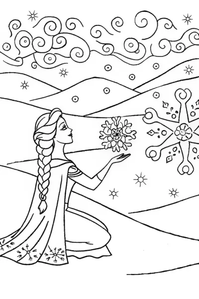 Elsa’s Magical Snowflake Adventure in Winter Garden