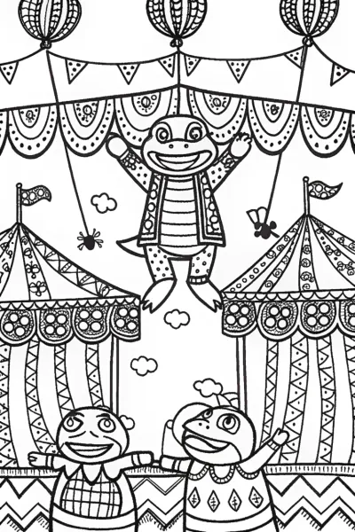 Bowser’s Summer Carnival Coloring Page