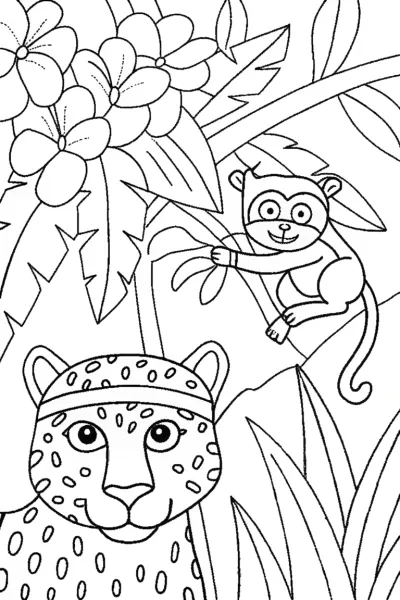 Electric Wildlife Showdown Coloring Page