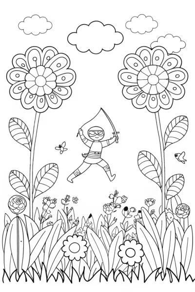 Ninja Garden Battle: Adventure Among the Flowers