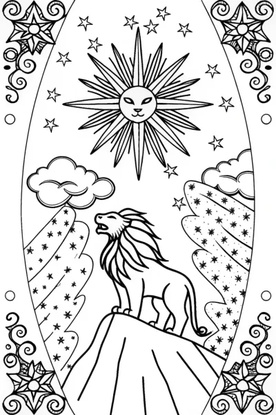 Solgaleo and Lunala Coloring Page