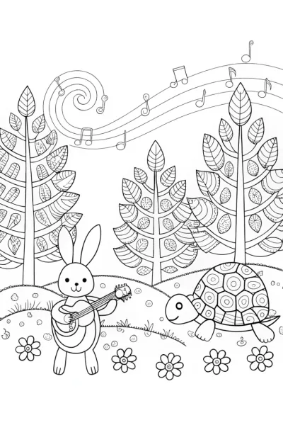 The Musical Menagerie Coloring Page