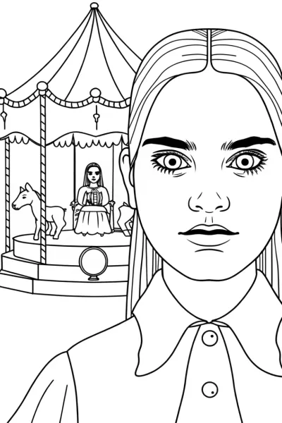 Wednesday Addams at the carnival