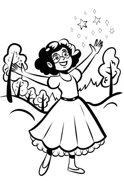 Mirabel’s Magical Seed Dance Coloring Page