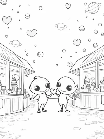 Aliens at the Valentine’s Market