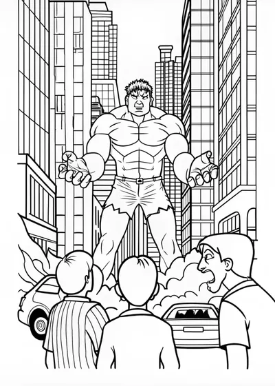 Hulk Ready for Battle Coloring Page