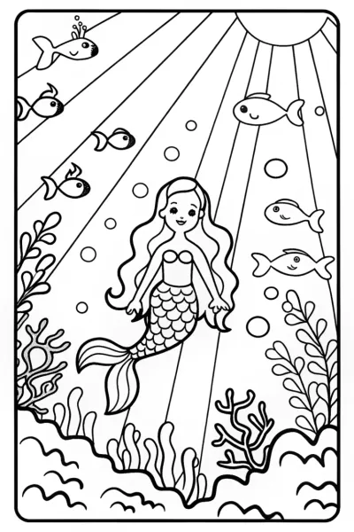 Barbie’s Underwater Adventure Coloring Page