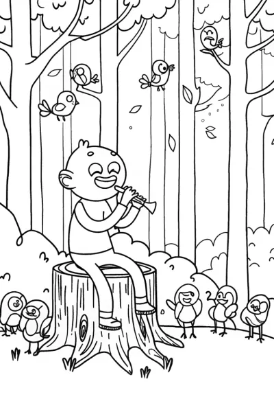 JJ’s Musical Adventure Coloring Page