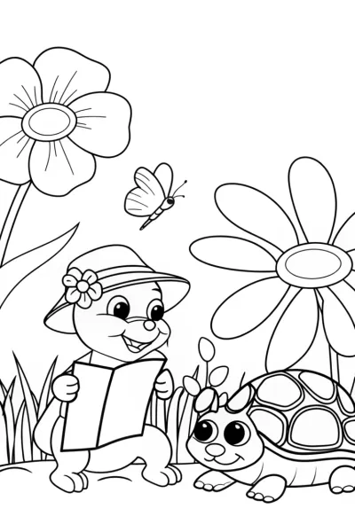Squishmallow Garden Adventure Coloring Page