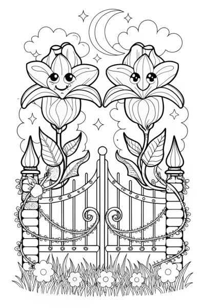 Flower Guardians at the Enchanted Gate