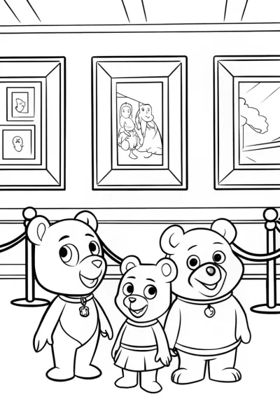 Care Bears art gallery scene