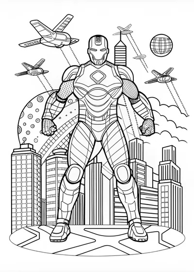Iron Man Coloring Page Adventure
