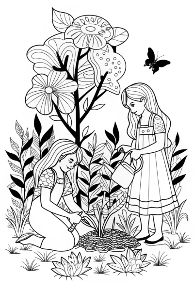 Barbie’s Environmental Adventure Coloring Page