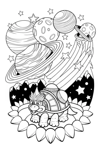Bowser exploring the stars