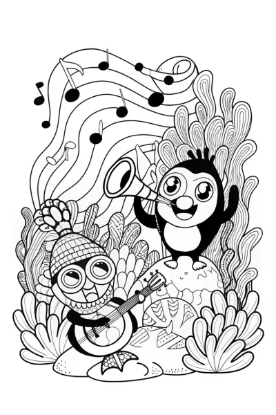 Octonauts’ Underwater Music Jam Coloring Page