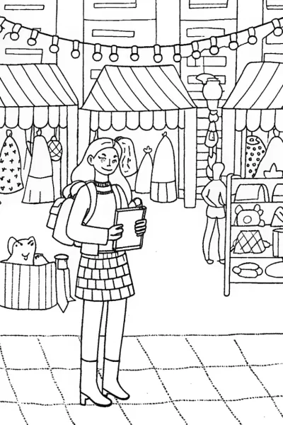 Barbie the Fashion Adventurer Coloring Page