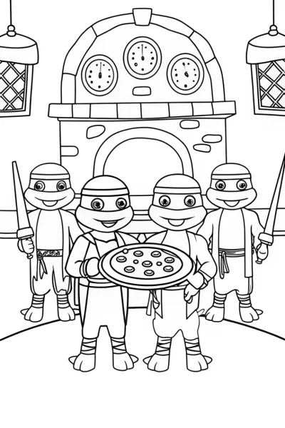 Teenage Mutant Ninja Turtles pizza fun